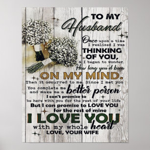 Cute Letter To Husband Lovely Gift Father Day Poster