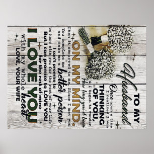 Cute Letter To Husband Lovely Gift Father Day Poster