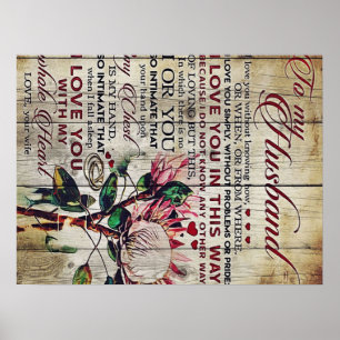 Cute Letter To Husband Lovely Gift Father Day Poster