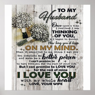 Cute Letter To Husband Lovely Gift Father Day Poster