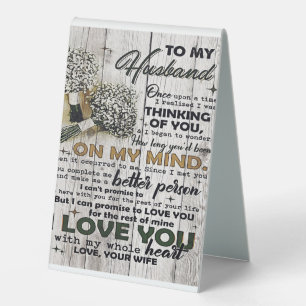 Cute Letter To Husband Lovely Gift Father Day Table Tent