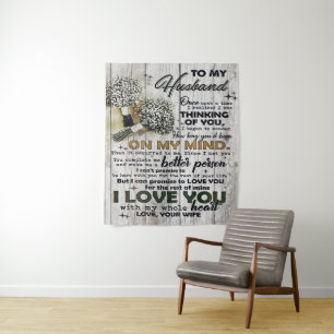 Cute Letter To Husband Lovely Gift Father Day Tapestry