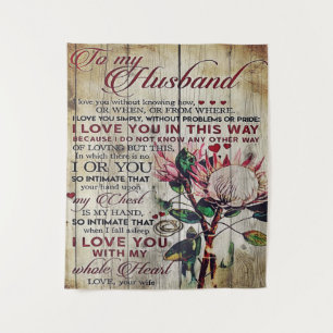 Cute Letter To Husband Lovely Gift Father Day Tapestry