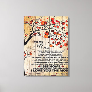 Cute Letter To Husband | Lovely Gift For Husband Canvas Print