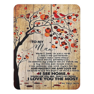 Cute Letter To Husband   Lovely Gift For Husband Door Sign
