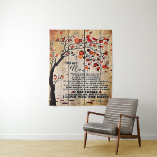 Cute Letter To Husband | Lovely Gift For Husband Tapestry
