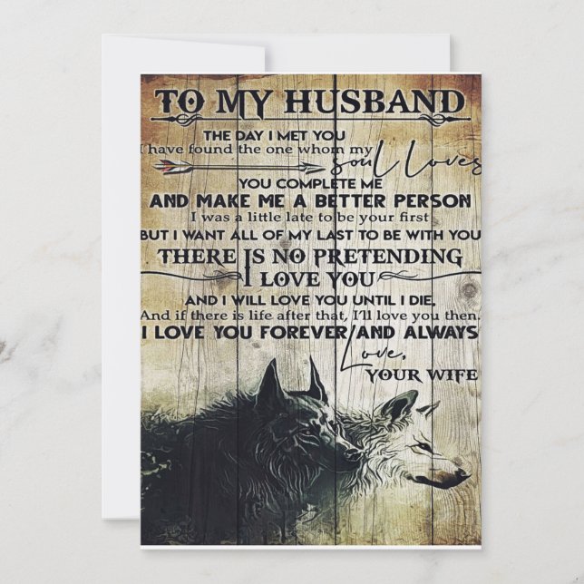 Cute Letter To Husband | Lovely Gift | Holiday Card (Front)