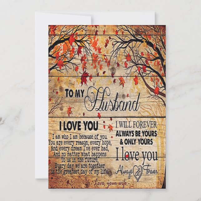 Cute Letter To Husband | Lovely Holiday Gift (Front)
