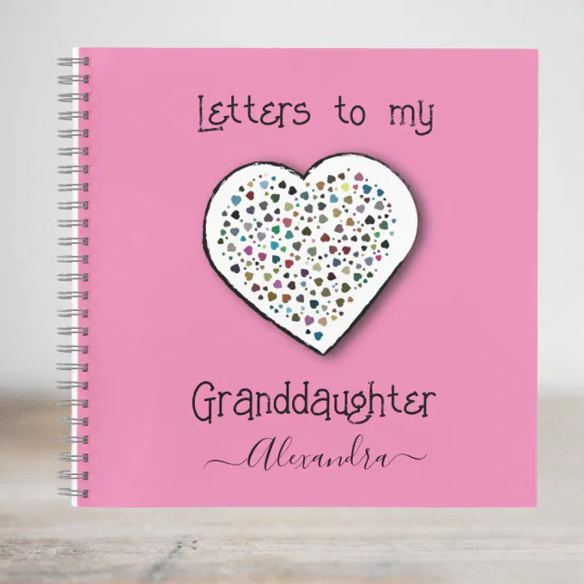 Cute Letters to my Granddaughter Personalized Notebook | Zazzle