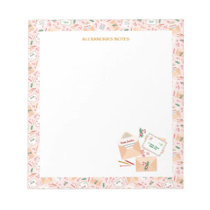 Cute Letters to Santa and Mail Christmas Pattern Notepad