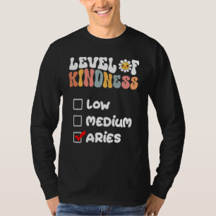 Cute Level of Kindness Aries Zodiac Sign Daisy Flo T-Shirt