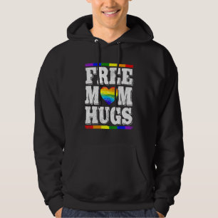 Cute Lgbt Gay Pride Month Rainbow Free Mom Hugs Le Hoodie