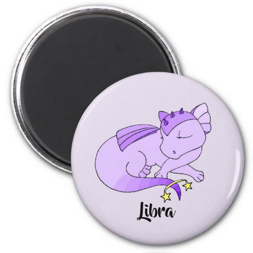 Cute Libra Dragon design zodiac magnet