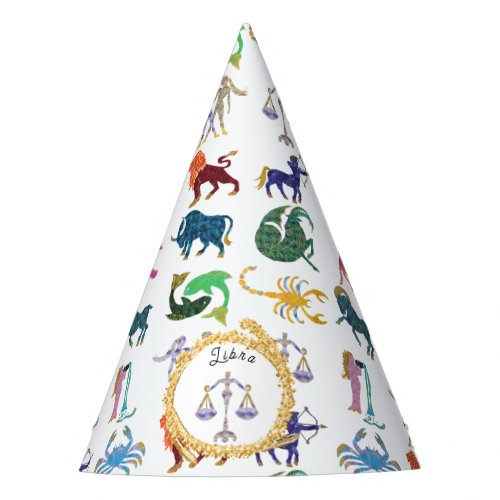 Cute Libra Zodiac Birthday Party Hat