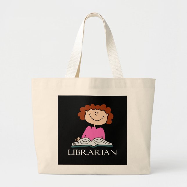 Cute Librarian Tote Bag (Front)