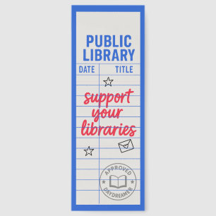 Cute Library Card With Quote Bookmarks