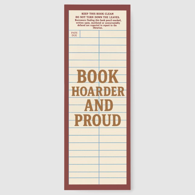 Cute Library Card With Quote Bookmarks (Back)