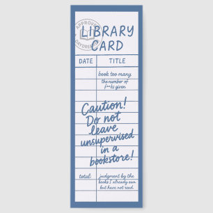 Cute Library Card With Quote Bookmarks