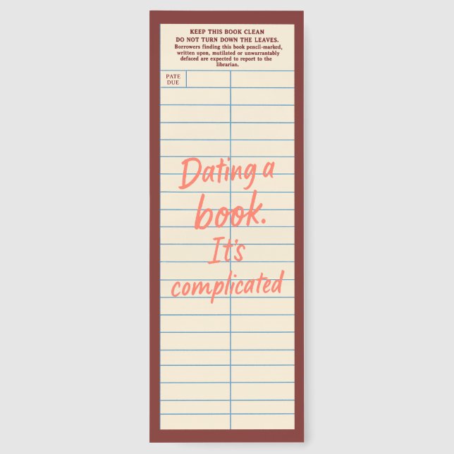 Cute Library Card With Quote Bookmarks (Back)