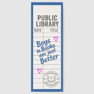 Cute Library Card With Quote Bookmarks