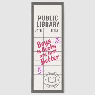 Cute Library Card With Quote Bookmarks