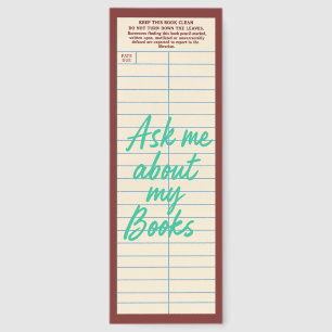 Cute Library Card With Quote Bookmarks