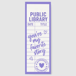 Cute Library Card With Quote Bookmarks