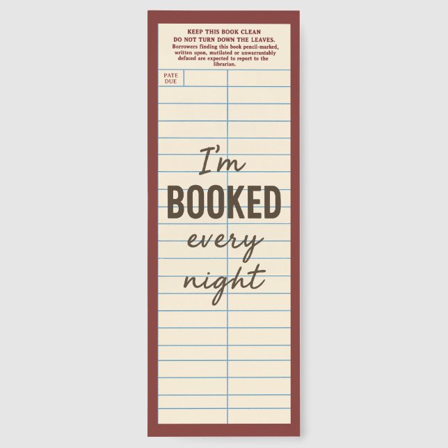 Cute Library Card With Quote Bookmarks (Back)