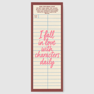 Cute Library Card With Quote Bookmarks