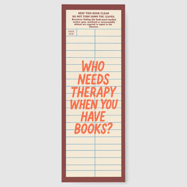 Cute Library Card With Quote Bookmarks (Back)