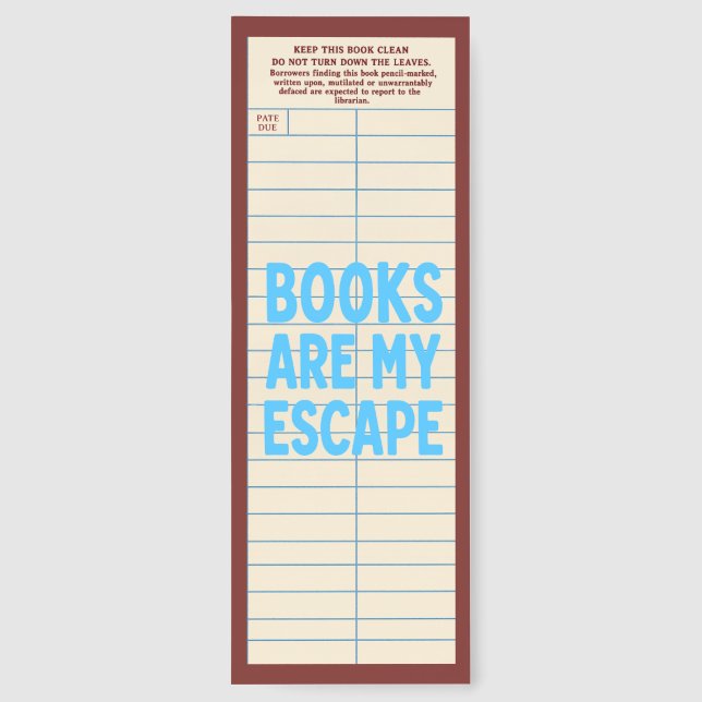 Cute Library Card With Quote Bookmarks (Back)