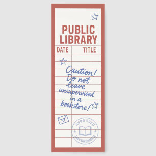 Cute Library Card With Quote Bookmarks