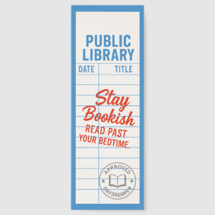 Cute Library Card With Quote Bookmarks