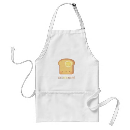 Cute Life is Butter with you Pun Kitchen Apron
