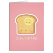 Cute Life is Butter with You Pun Valentines Day (Front)