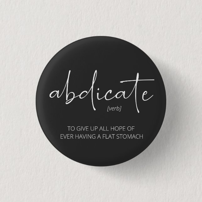 Cute Life Lesson Typography Button (Front)