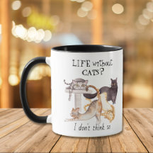 Cute Life Without Cats Personalized