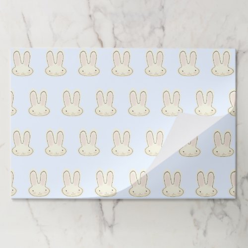 Cute light blue Easter Bunny pattern Placemats