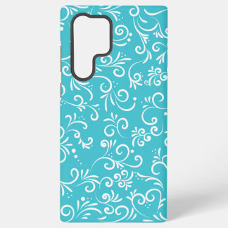 Cute Light Blue Ornamental Samsung Galaxy S22 Ultra Case