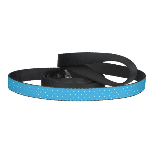 Cute Light Blue Polka Dot Pattern Pet Leash (Handle)