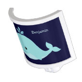 Cute Light Blue Whale Personalized (Angled)