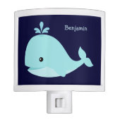 Cute Light Blue Whale Personalized (Front)