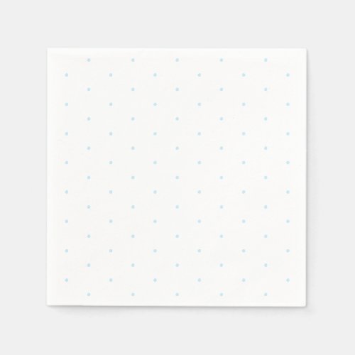 Cute light blue white tiny polka dots elegant chic napkins