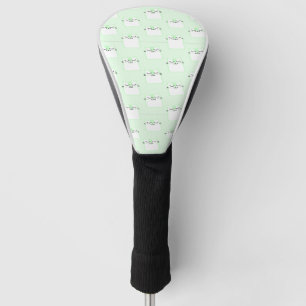 Cute light green cat wallpaper golf head cover