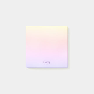 Cute Light Pink Aesthetic Rainbow 3x3 Custom Post-it Notes