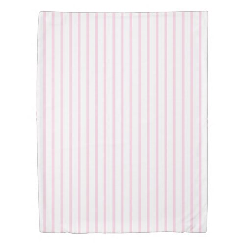 Cute light pink and white stripes modern girly   duvet cover