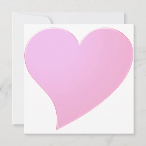 Cute light pink big heart modern Valentines card