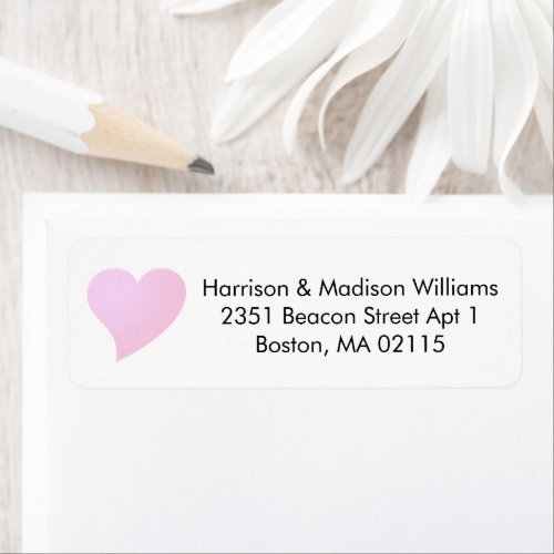 Cute light pink heart custom Return Address  Label