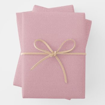 Cute Light Pink Herringbone Tweed Effect Sweet  Wrapping Paper Sheets by LeaDelaverisDesign at Zazzle