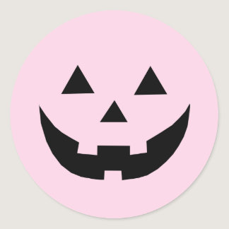 Cute light pink pumpkin Breast Cancer Awareness Classic Round Sticker